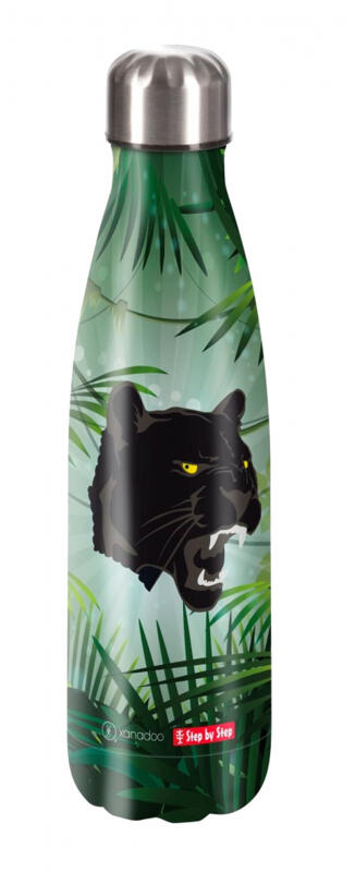 Step by Step - Step by Step Wild Cat Chiko Edelstahl-Trinkflasche 500ml grün Grün von Step by Step
