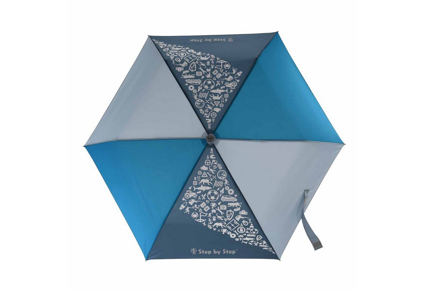 Step by Step Taschenregenschirm Step by Step Regenschirm Blue Magic Rain EFFECT von Step by Step
