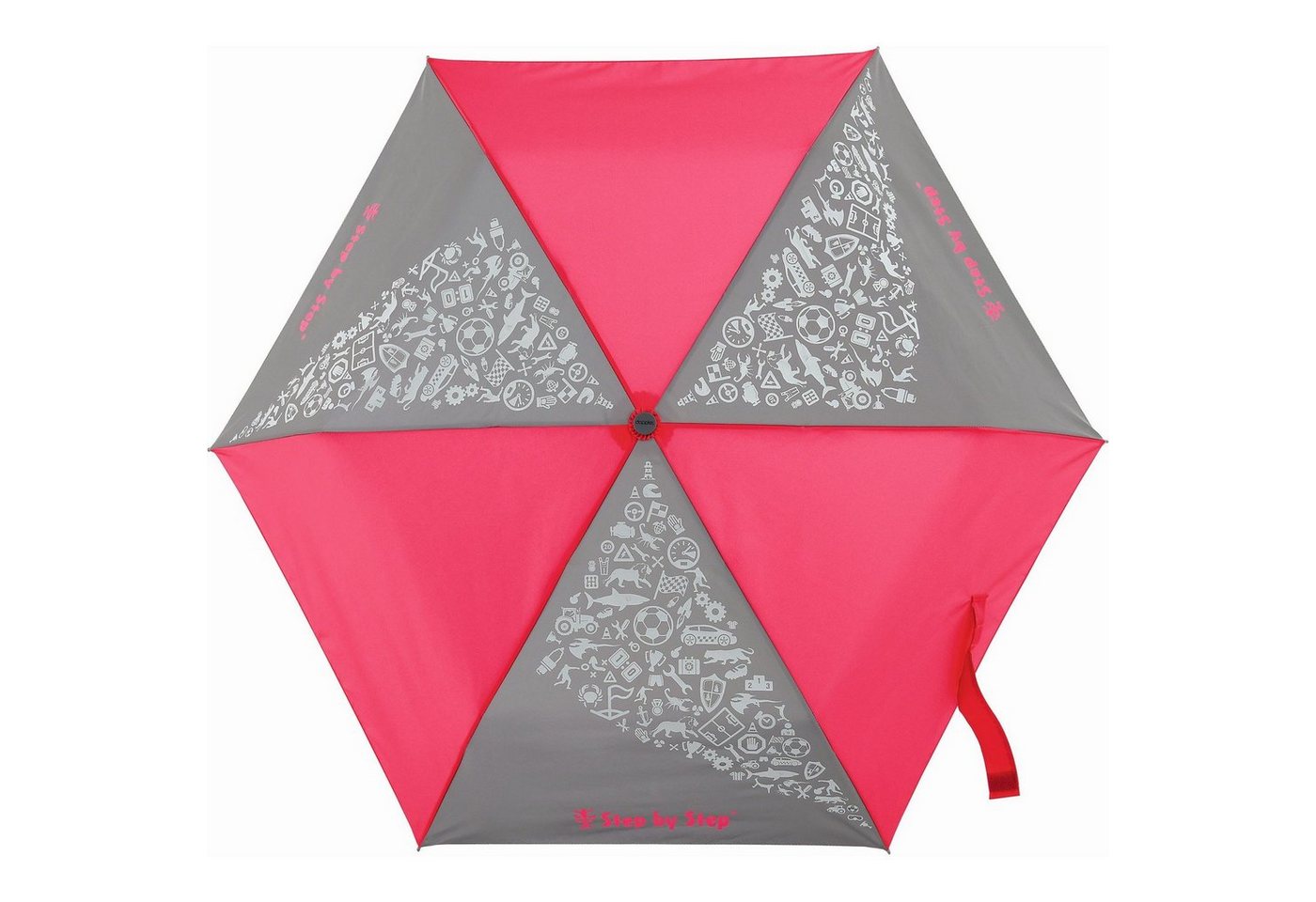 Step by Step Taschenregenschirm Regenschirm Neon Pink von Step by Step