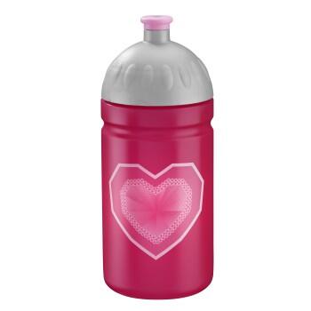 Step by Step - Trinkflasche Glitter Heart Hazle, Pink Grau von Step by Step