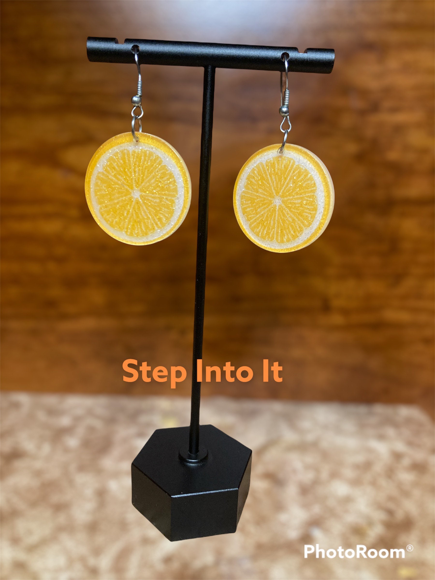 Funkelnde Charm Resin Lemon Frucht Baumeln Tropfen Leichte Ohrringe Funkelnde Charm Resin Lemon Frucht Baumeln Tropfen Leichte Ohrringe von StepIntoIt