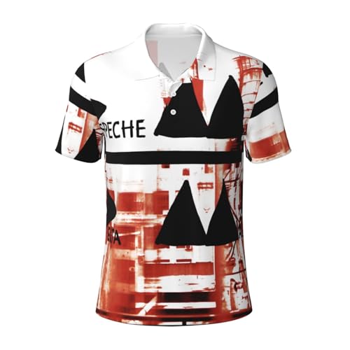De&PE&Che Music Band Mode Poloshirts für Herren Hip Hop Polo T-Shirts Herrenmode Frühling und Sommer Lässig Kurzarm T-Shirt mit Reversknöpfen Herren-Poloshirts Slim Fit Large von Stepgrais