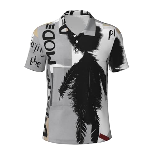 De&PE&Che Music Band Poloshirts für Herren Hip Hop Polo T-Shirts Herrenmode Frühling und Sommer Lässig Kurzarm T-Shirt mit Reversknöpfen Herren-Poloshirts Slim Fit Large von Stepgrais