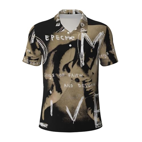 De&PE&Che Music Band Poloshirts für Herren Hip Hop Polo T-Shirts Herrenmode Frühling und Sommer Lässig Kurzarm T-Shirt mit Reversknöpfen Herren-Poloshirts Slim Fit XX-Large von Stepgrais