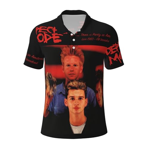 De&PE&Che Music Band Poloshirts für Herren Hip Hop Polo T-Shirts Herrenmode Frühling und Sommer Lässig Kurzarm T-Shirt mit Reversknöpfen Herren-Poloshirts Slim Fit XX-Large von Stepgrais