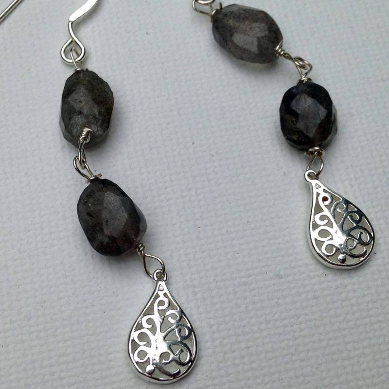 Filigrane Labradorit Ohrringe von StephMurrayJohnson