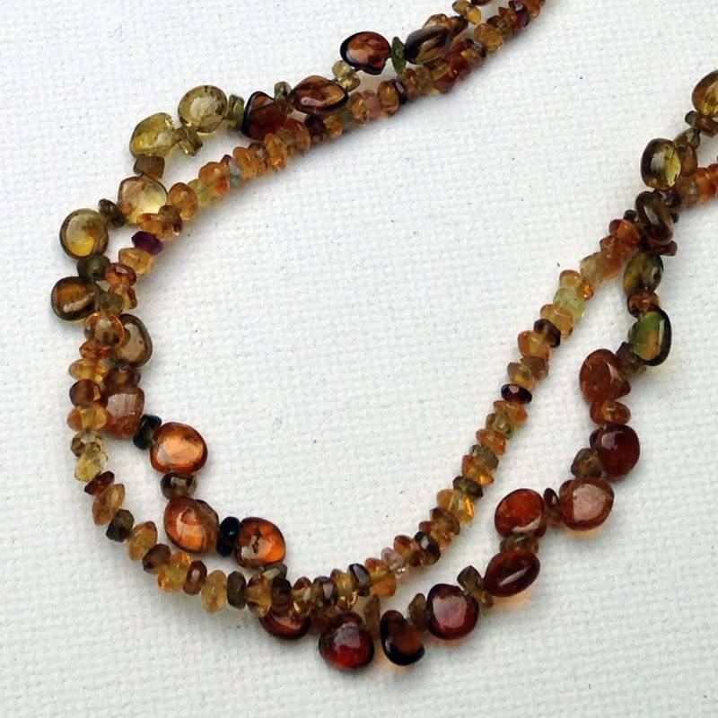 Herzlich Goldenen Bernstein Turmalin Und Citrin Doppelstrang Halskette Passende Ohrringe Set von StephMurrayJohnson