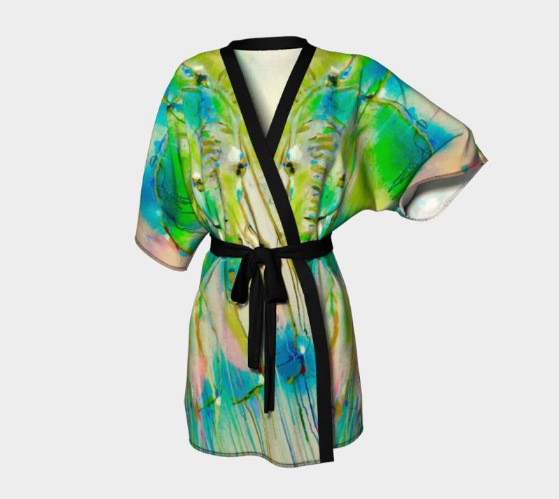 Elefant Wiedersehen Kimono Robe von StephanieSaundersArt