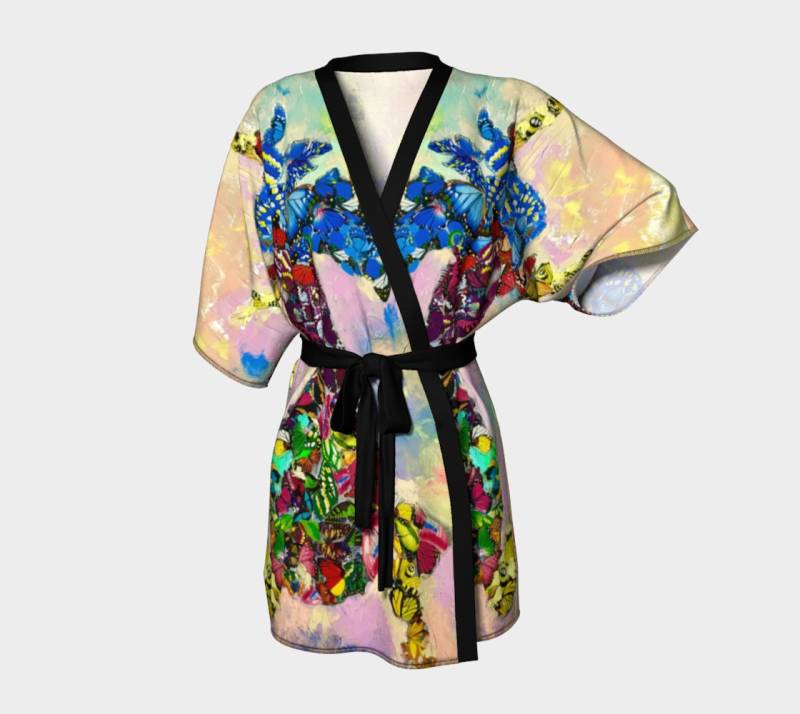 Schmetterling Tanz Kimono Robe von StephanieSaundersArt