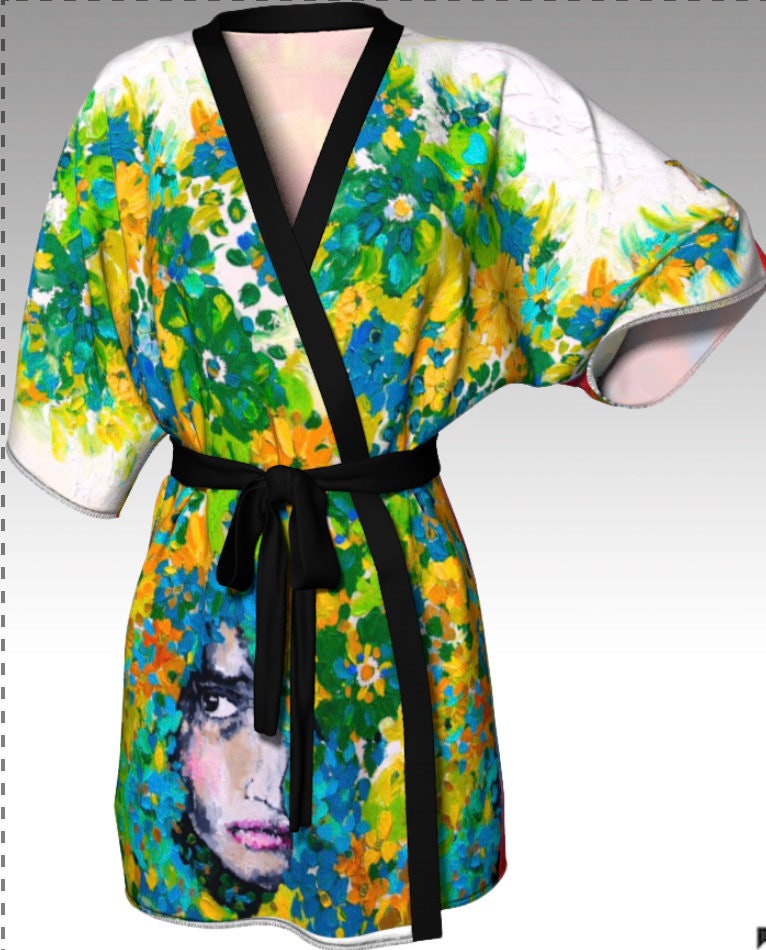 Vergangenheit, Gegenwart, Zukunft Kimono Robe von StephanieSaundersArt