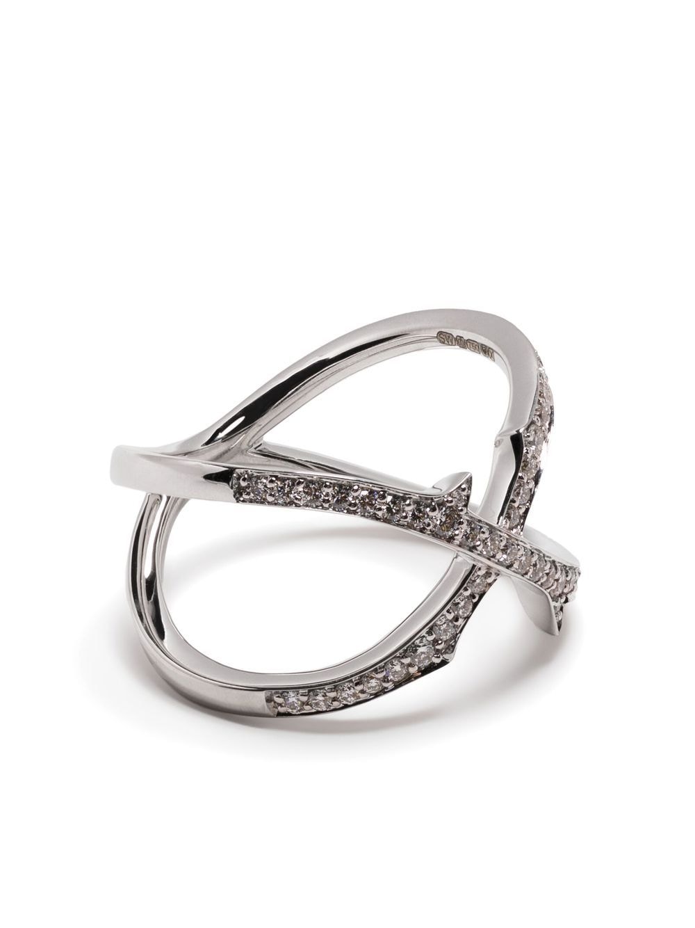 Stephen Webster 18kt Stem Crossover Weißgoldring mit Diamanten - Silber von Stephen Webster