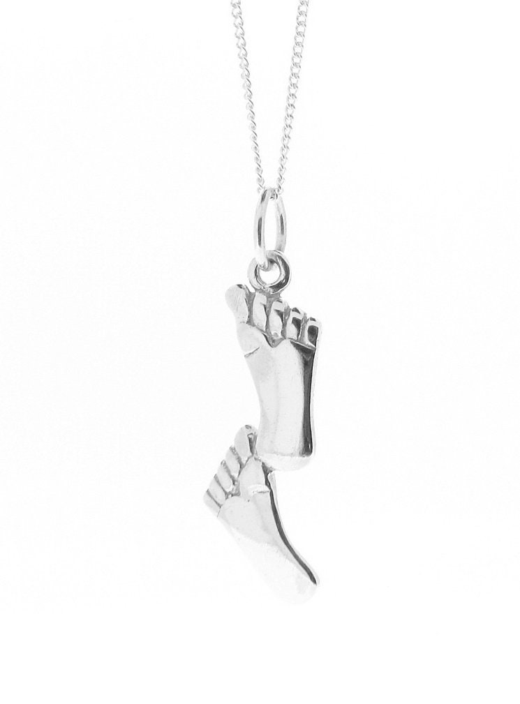 925 Silber Fuß Anhänger Mit 18" Silberkette 925 Silber Fuß Anhänger Mit 18" Silberkette von StephenKnapper