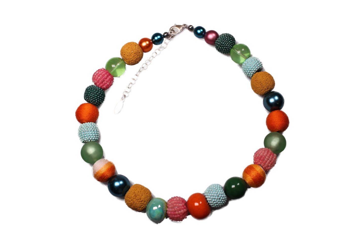 Stephisimo Perlenkette Stephisimo Damen Kette Kugelkette Bollywood Multicolor klein ST 7061 von Stephisimo