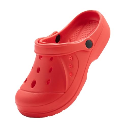 Herren Damen Garten Clogs Schuhe mit Fußgewölbeunterstützung Unisex Komfort Schlupfsandalen, Rot/Ausflug, einfarbig (Getaway Solids), 6 Women/4 Men von Steplink