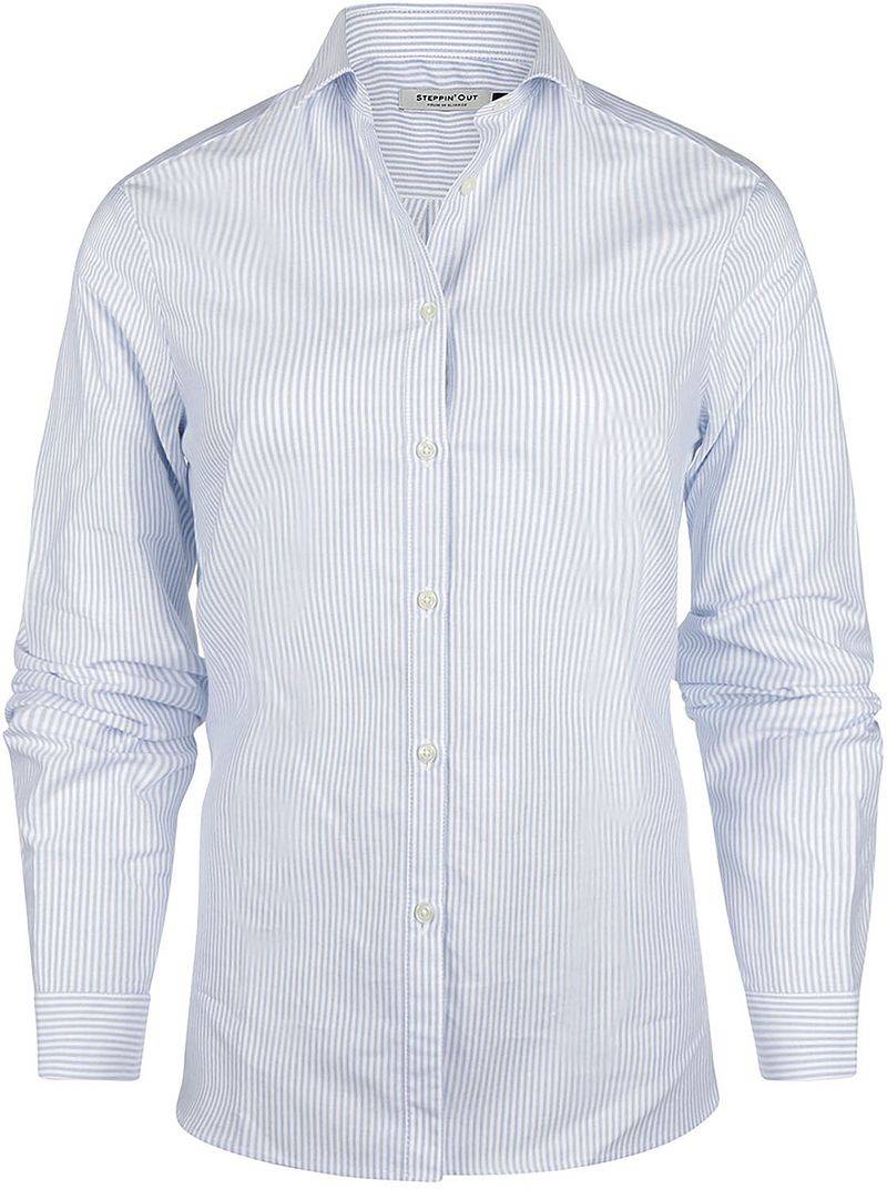 Steppin' Out Blouse Bibi Oxford Streifen Damen Hellblau - Größe XS von Steppin' Out