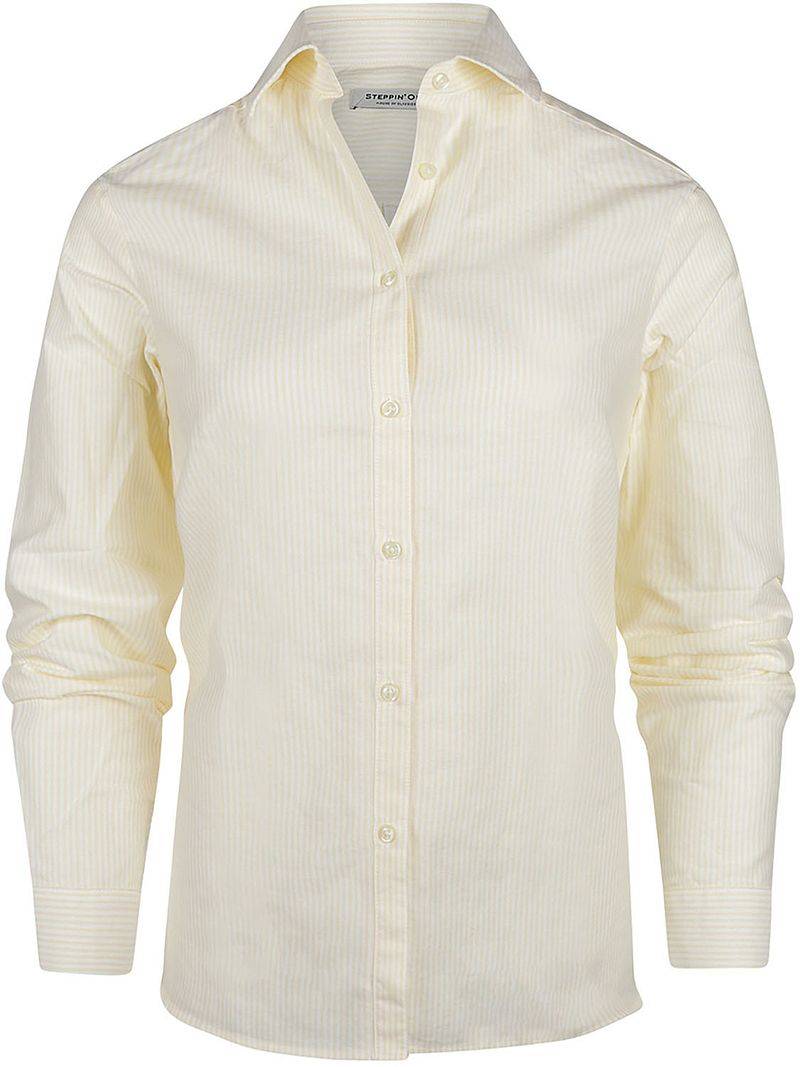 Steppin' Out Blouse Bibi Oxford Streifen Gelb - Größe L von Steppin' Out