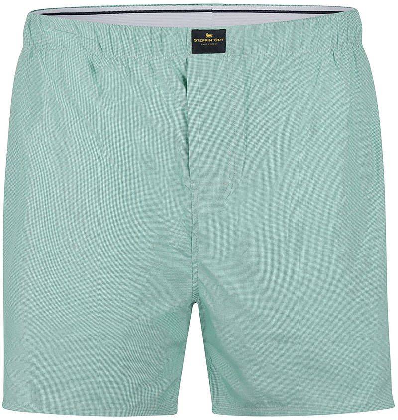 Steppin' Out Boxershort Karos Grün - Größe M von Steppin' Out