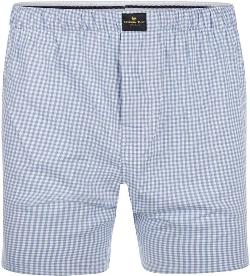 Steppin' Out Boxershort Karos Hellblau - Größe S von Steppin' Out