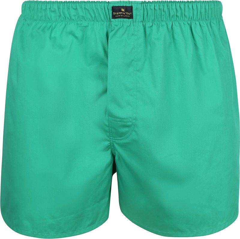 Steppin' Out Boxershort Racing Green Poplin - Größe S von Steppin' Out