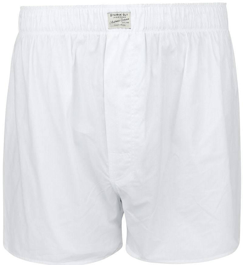Steppin' Out Boxershort Solid Poplin Weiß - Größe M von Steppin' Out