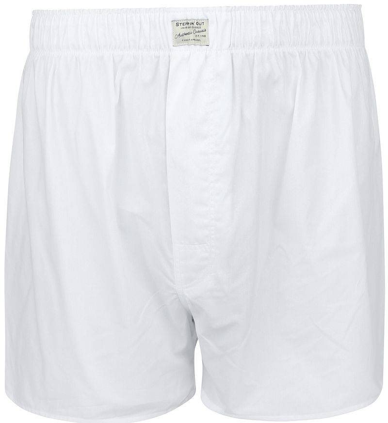 Steppin' Out Boxershort Solid Poplin Weiß - Größe XXL von Steppin' Out