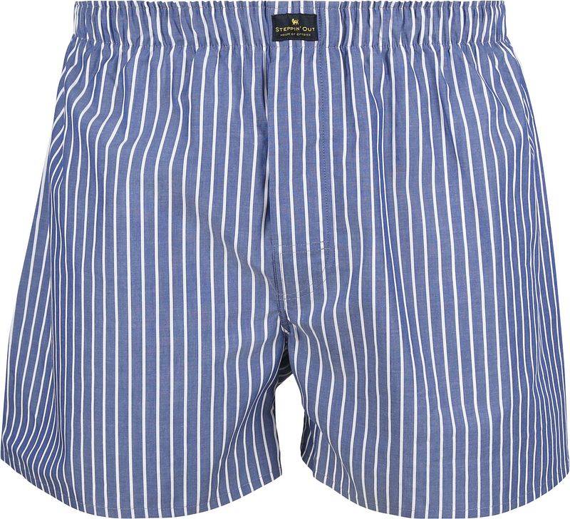 Steppin' Out Boxershort Stripe Royal - Größe S von Steppin' Out