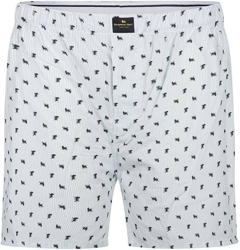 Steppin' Out Boxershorts Druck Hellblau - Größe XL von Steppin' Out