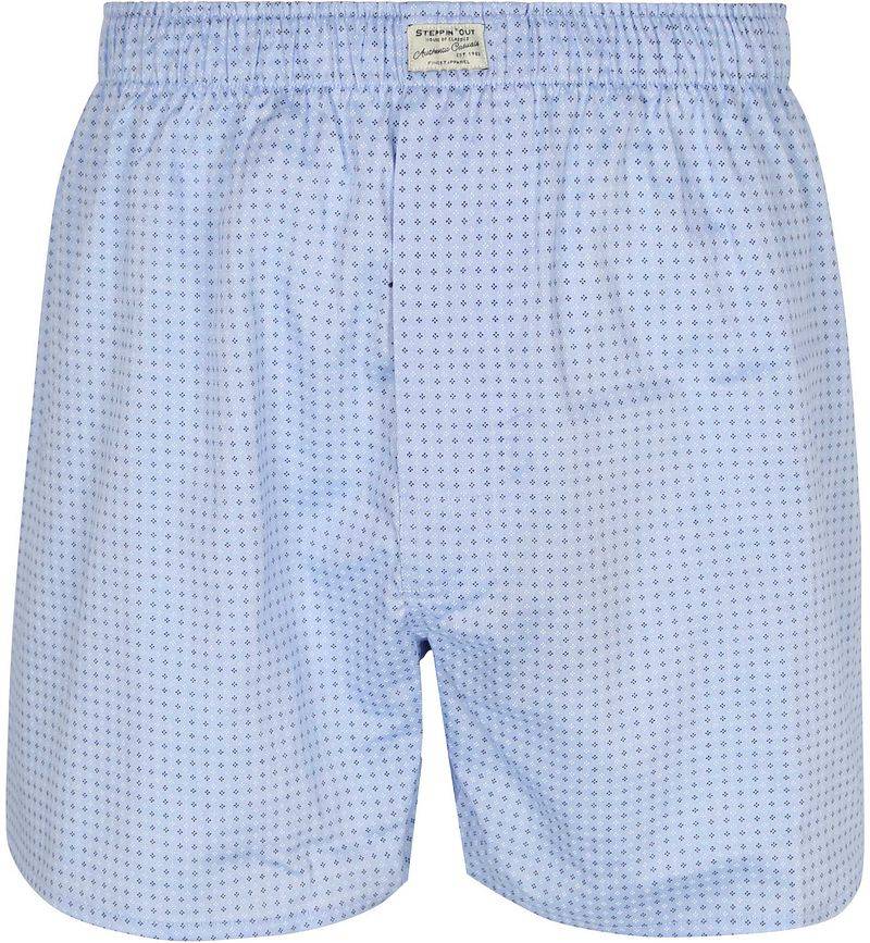 Steppin' Out Boxershorts Oxford Hellblau   - Größe S von Steppin' Out