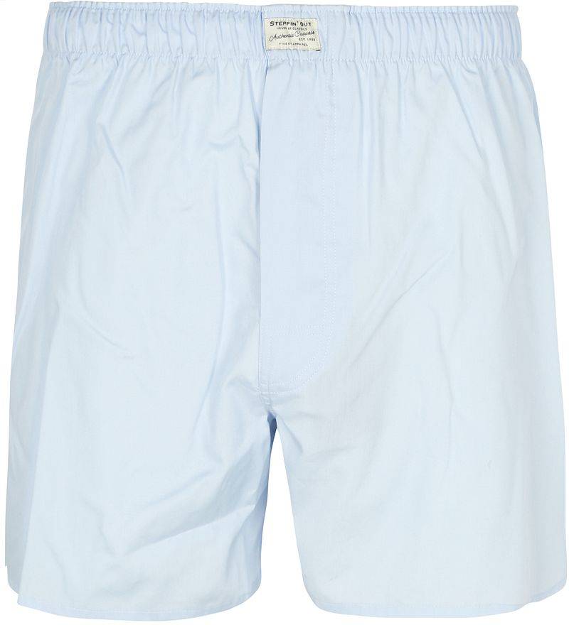 Steppin' Out Boxershorts Popeline Solid Hellblau  - Größe XXL von Steppin' Out