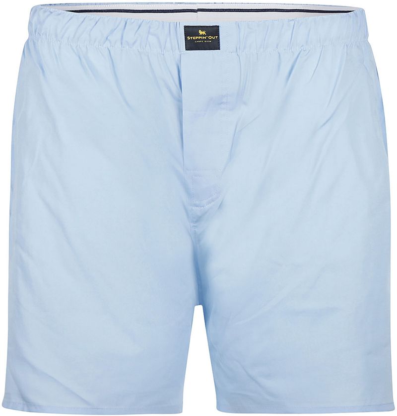 Steppin' Out Boxershorts Solid Popeline Hellblau - Größe M von Steppin' Out