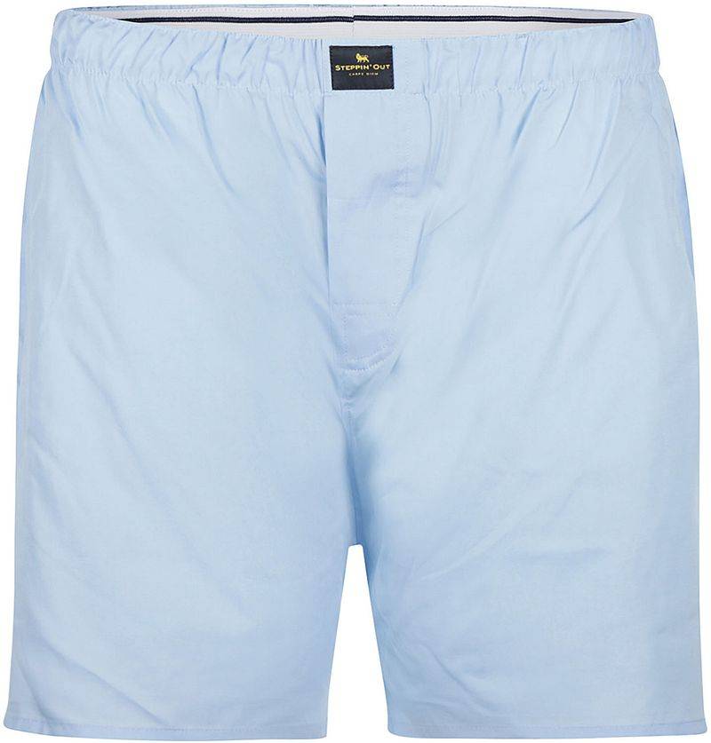 Steppin' Out Boxershorts Solid Popeline Hellblau - Größe M von Steppin' Out