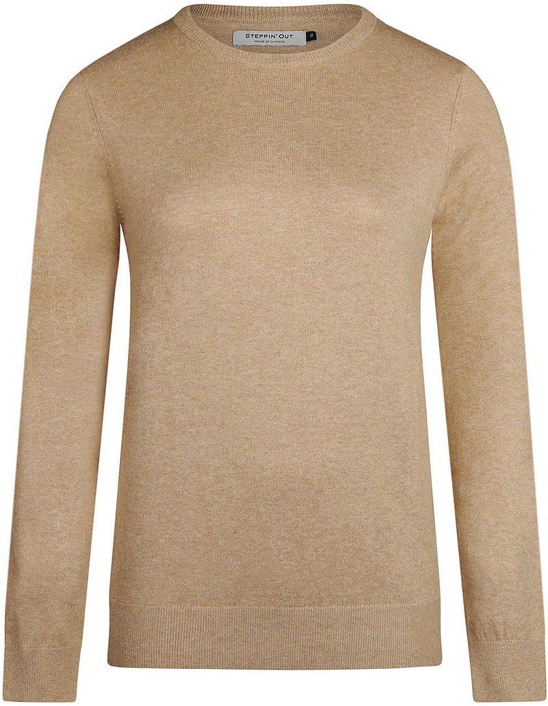 Steppin' Out Damen Pullover Cotton Cashmere Beige - Größe XL von Steppin' Out