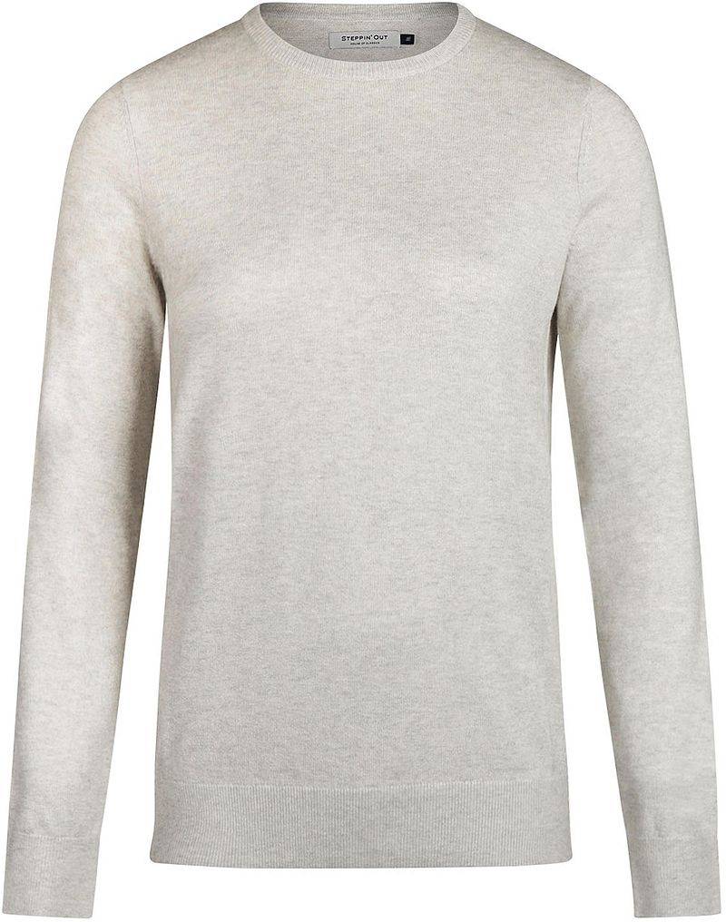 Steppin' Out Damen Pullover Cotton Cashmere Hellgrau - Größe XL von Steppin' Out