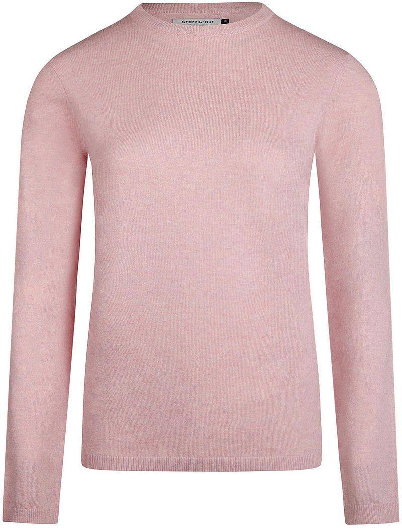Steppin' Out Damen Pullover Merinowolle Rosa - Größe L von Steppin' Out