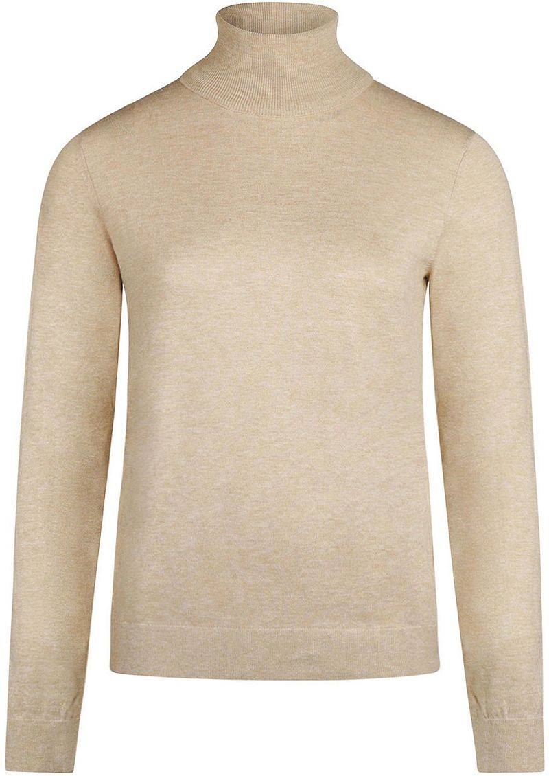 Steppin' Out Damen Rollkragenpullover Cotton Cashmere Beige - Größe M von Steppin' Out