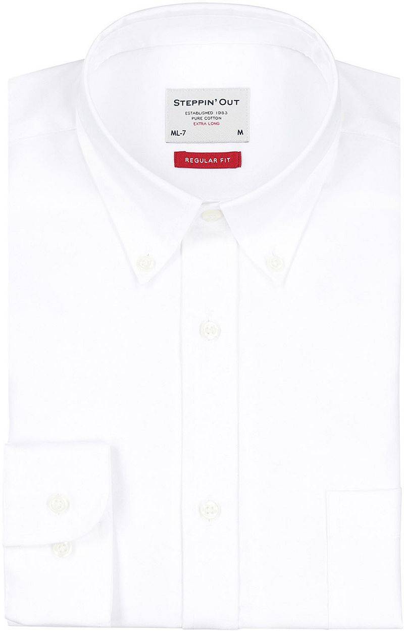 Steppin' Out Extra Long Sleeves Hemd Twill Weiß - Größe L von Steppin' Out