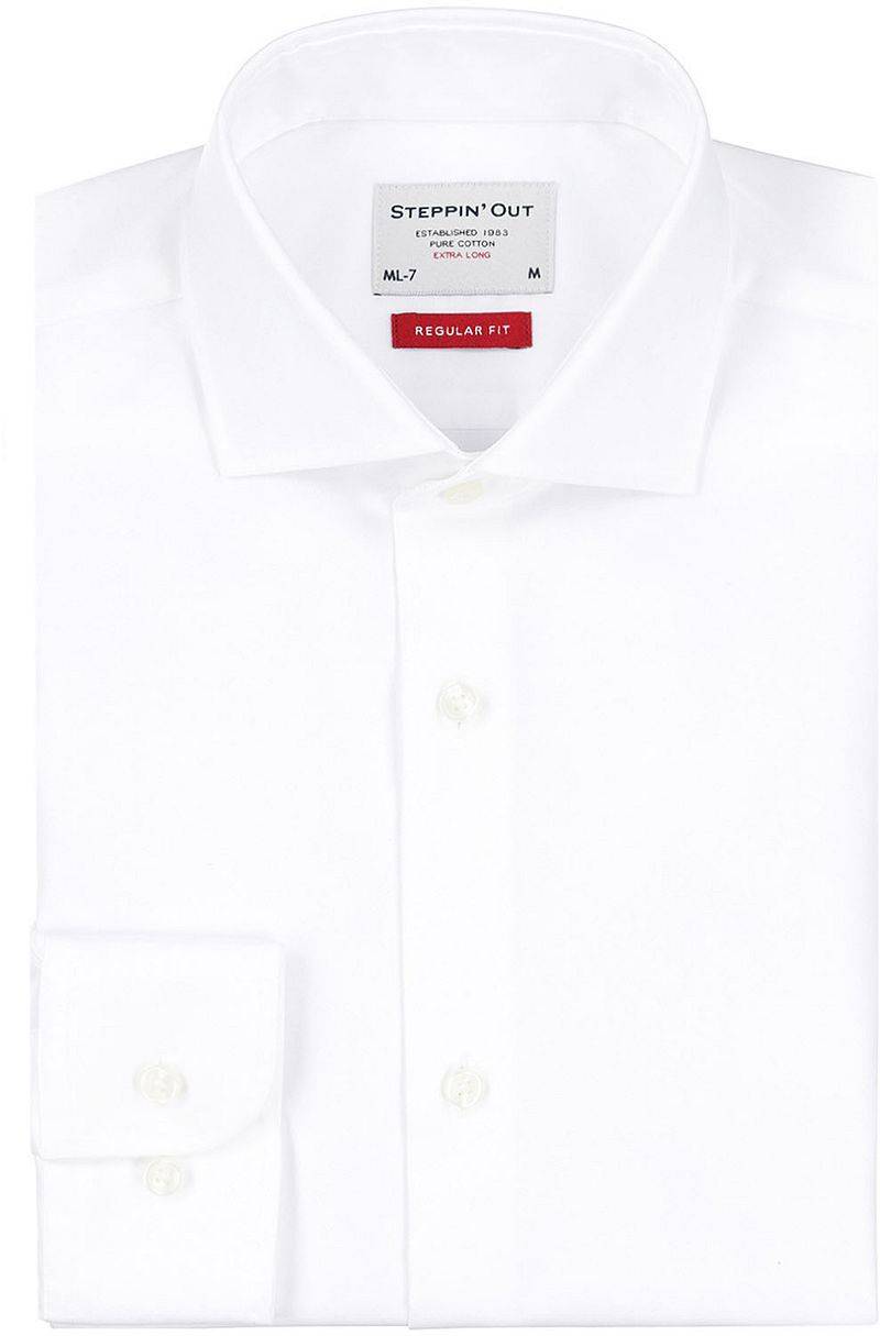 Steppin' Out Extra Long Sleeves Hemd Twill Weiß - Größe XXL von Steppin' Out