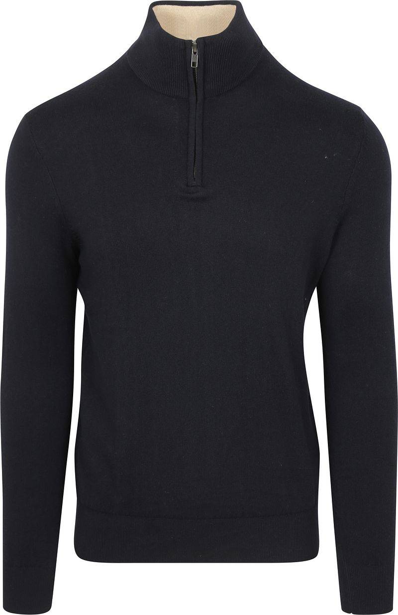 Steppin' Out Half-Zip Pullover Cotton Cashmere Navy - Größe 3XL von Steppin' Out