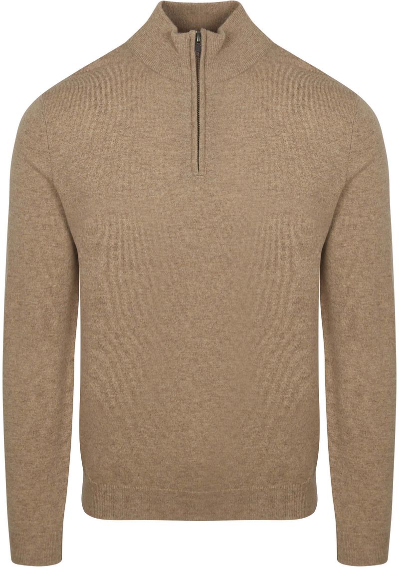 Steppin' Out Half Zip Pullover Merinowolle Beige - Größe XXL von Steppin' Out