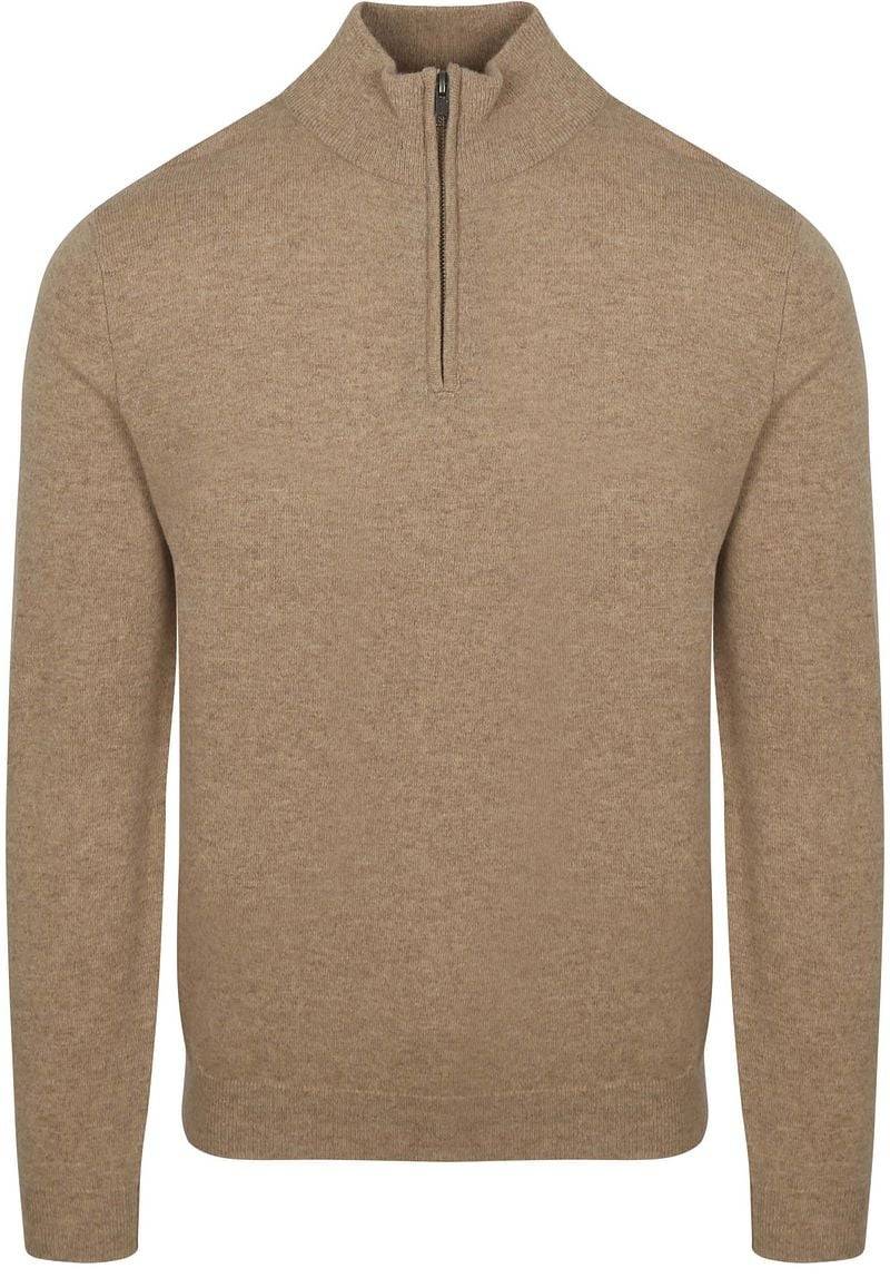 Steppin' Out Half Zip Pullover Merinowolle Beige - Größe XXL von Steppin' Out