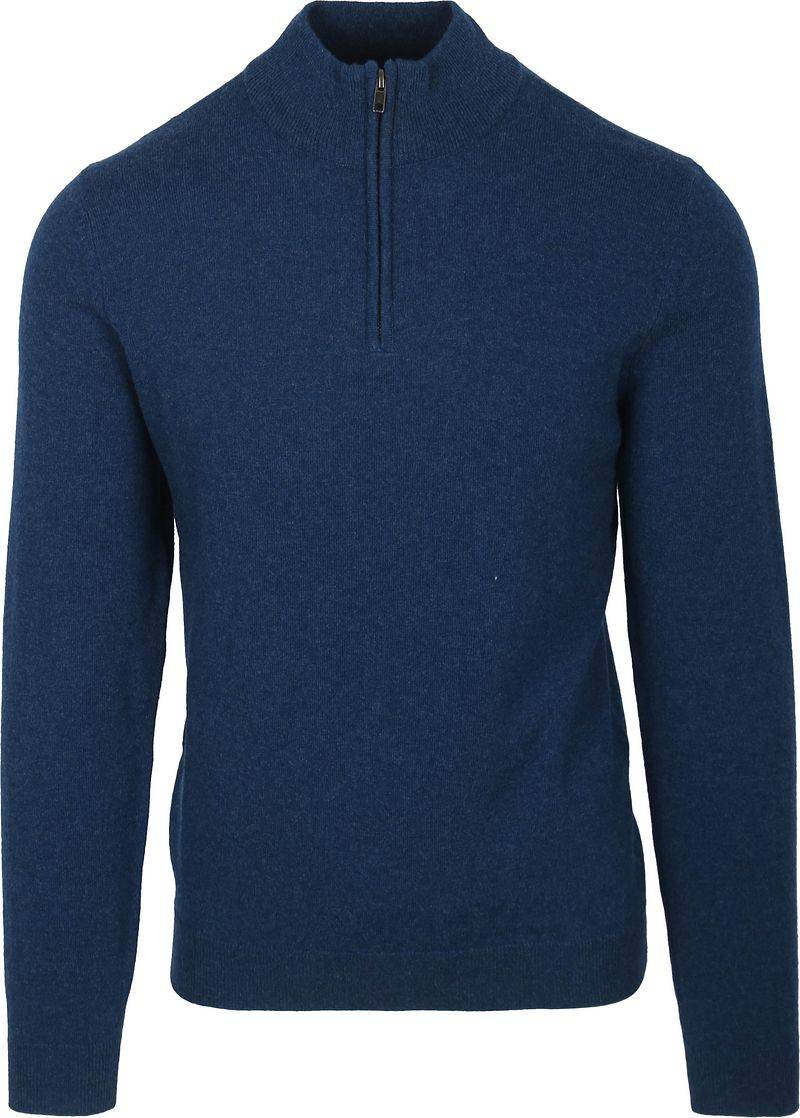 Steppin' Out Half Zip Pullover Merinowolle Marine Blau - Größe XL von Steppin' Out
