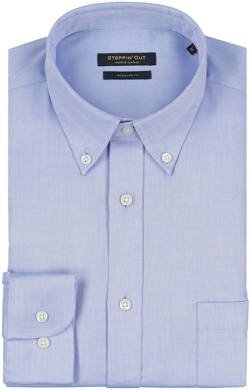 Steppin' Out Hemd Dobby Hellblau - Größe L von Steppin' Out