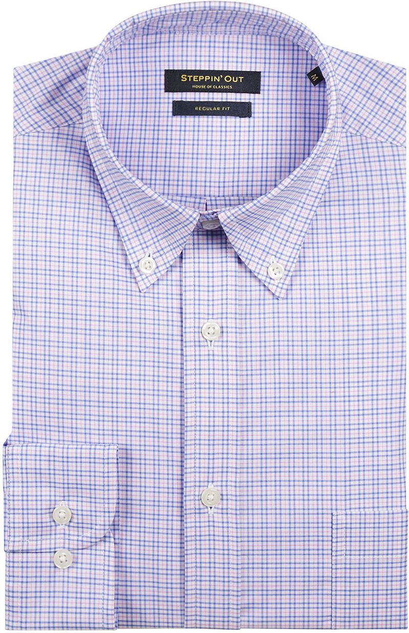 Steppin' Out Hemd Karos Blau Rot - Größe L von Steppin' Out