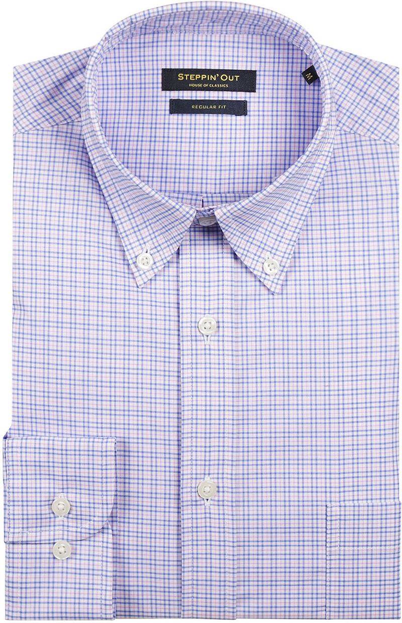Steppin' Out Hemd Karos Blau Rot - Größe L von Steppin' Out