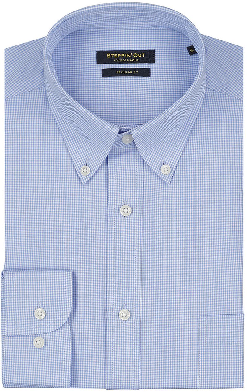 Steppin' Out Hemd Mini Karos Hellblau - Größe XXL Steppin' Out Hemd Mini Karos Hellblau - Größe XXL von Steppin' Out