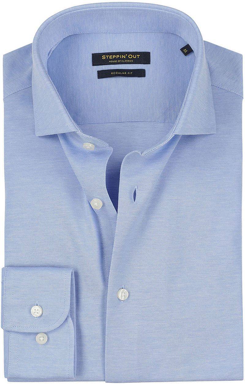 Steppin' Out Hemd Stretch Piqué Hellblau - Größe M von Steppin' Out