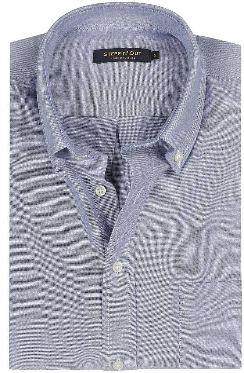 Steppin' Out Hemd Oxford Melange Blau - Größe XXL von Steppin' Out