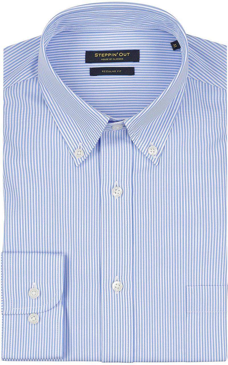 Steppin' Out Hemd Streifen Hellblau - Größe L von Steppin' Out