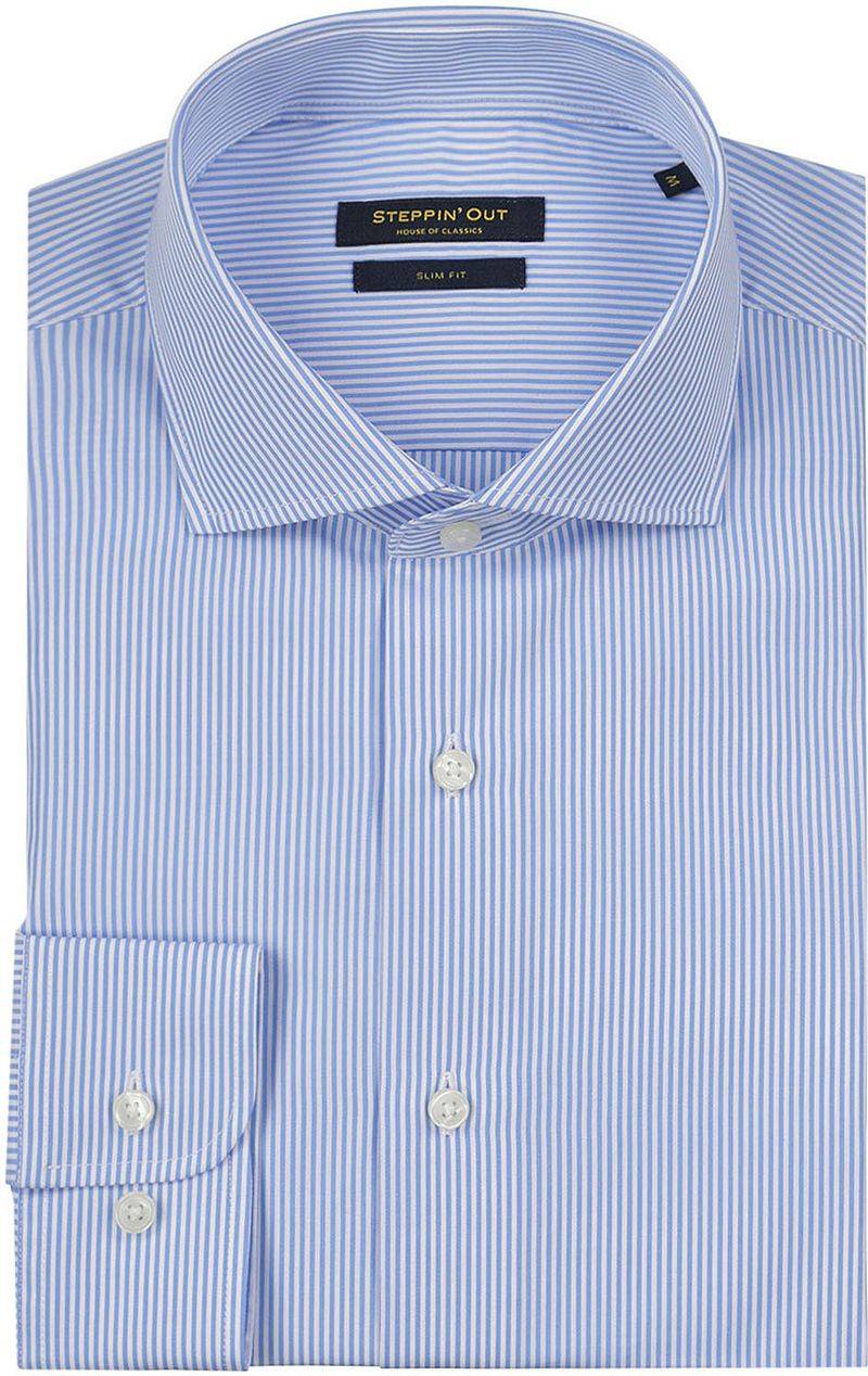 Steppin' Out Hemd Slim-Fit Streifen Hellblau - Größe XXL Steppin' Out Hemd Slim-Fit Streifen Hellblau - Größe XXL von Steppin' Out