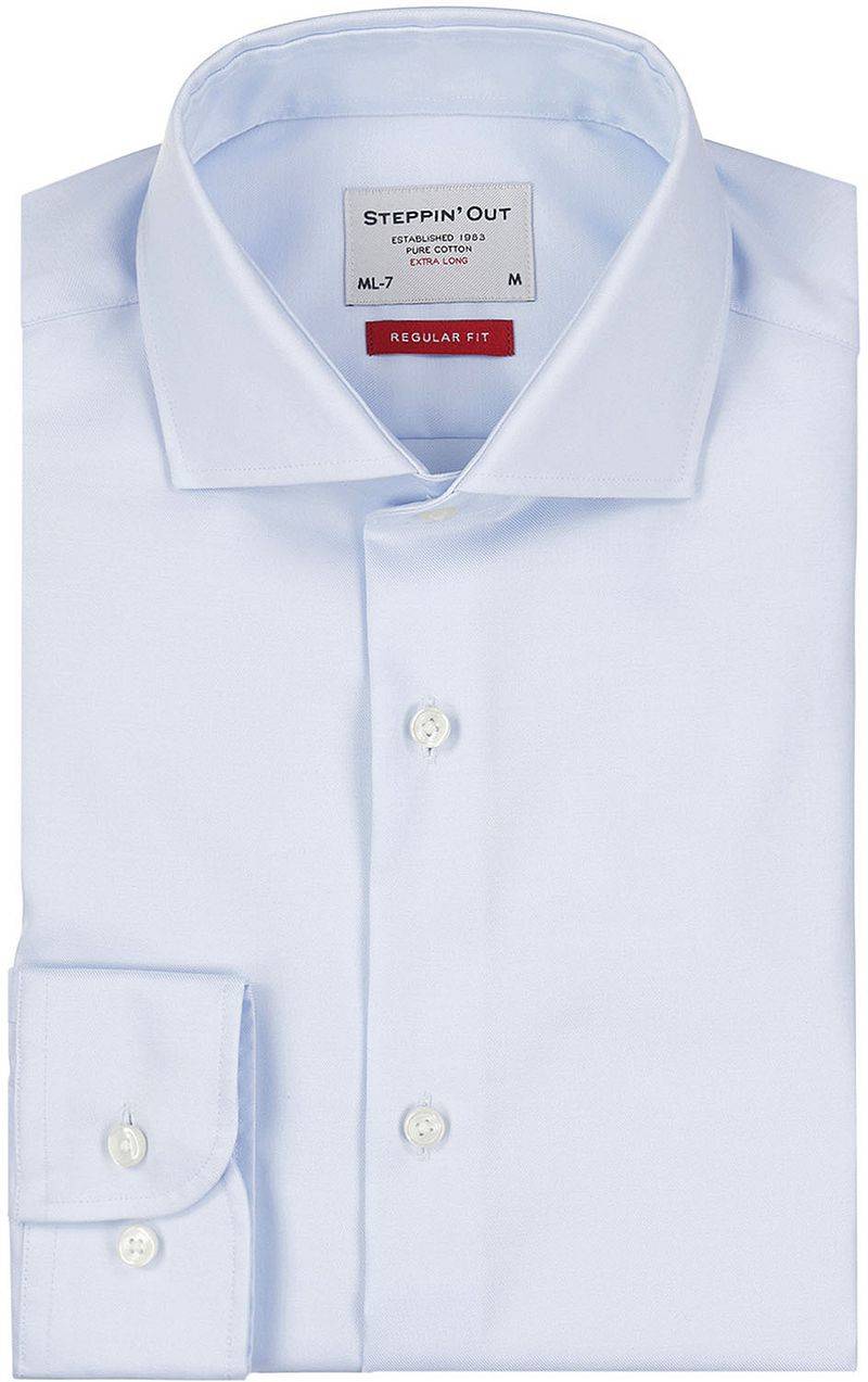 Steppin' Out Hemd Twill Extra Long Sleeves Hellblau - Größe XL von Steppin' Out